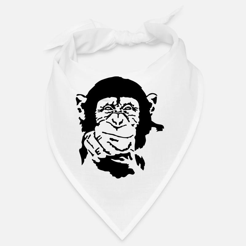 Affe - Bandana - Weiß