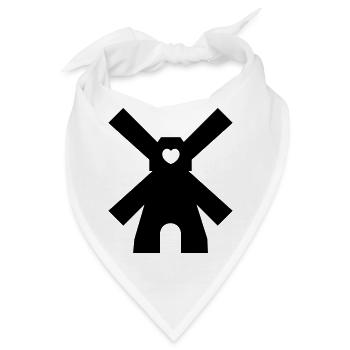 Windmühle - Bandana - Weiß - Vorne