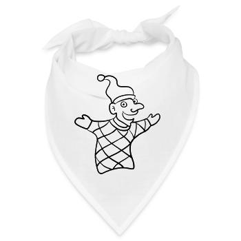 kasperle - Kasperletheater - line - Bandana - Weiß - Vorne