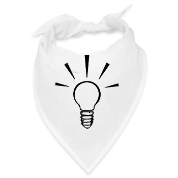 Glühbirne Idee 1farbig - Bandana - Weiß - Vorne
