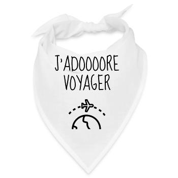 Reisen / Reisende / Urlaub / Tourismus - Bandana - Weiß - Vorne