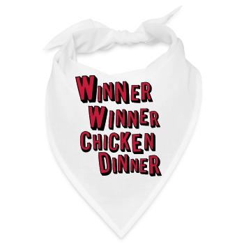 winner winner chicken dinner - Bandana - Weiß - Vorne
