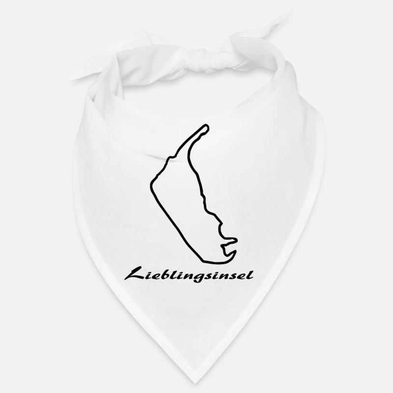 Lieblingsinsel Amrum b - Bandana - Weiß