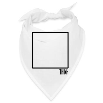 Think Outside the Box Minimal Art Illustration - Bandana - Weiß - Vorne
