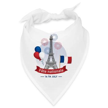 Fete Nationale day14th July French flag - Bandana - Weiß - Vorne