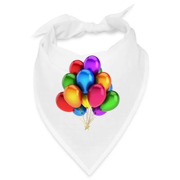 Ein Strauß Luftballons - Bandana - Weiß - Vorne