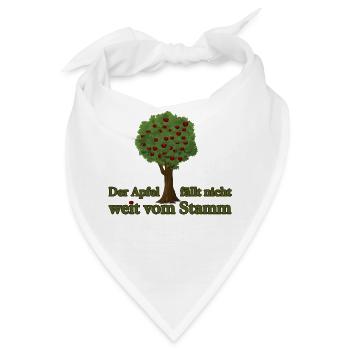 Der Apfel fällt nicht weit vom Stamm - Bandana - Weiß - Vorne