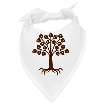 baum - Bandana - Weiß - Vorne