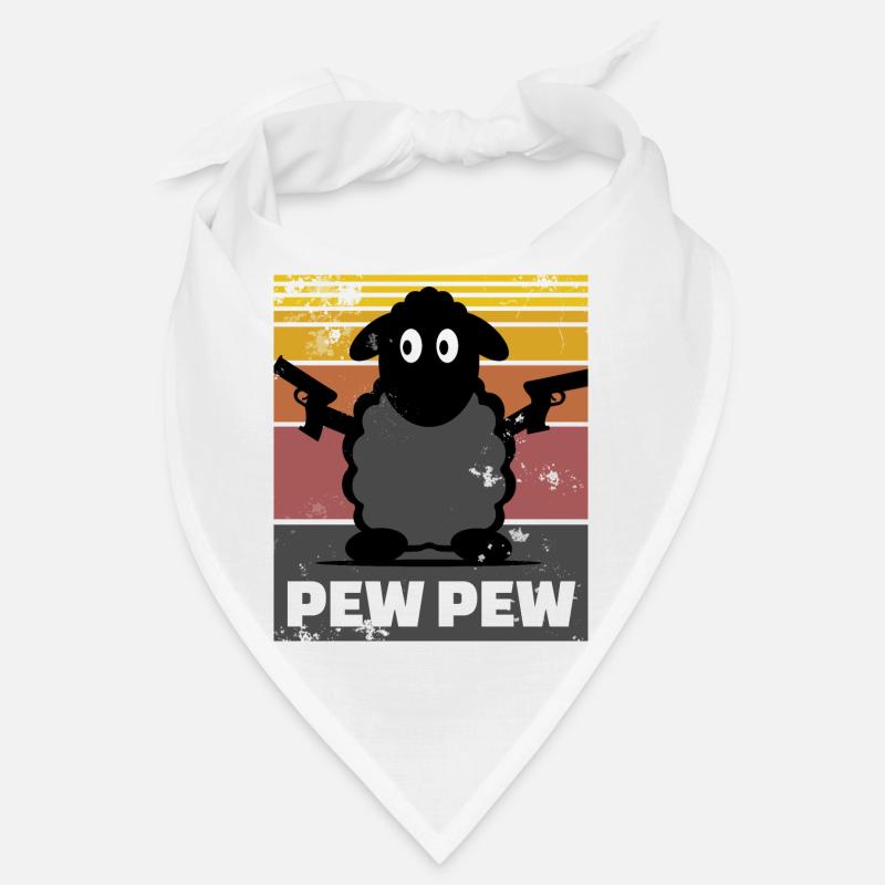 Sheep - Pew Pew Crazy Design Gift Bandana