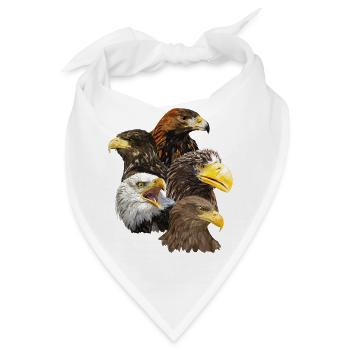 Raubvögel - Bandana - Weiß - Vorne
