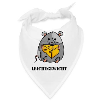 Dicke Maus mit Käse - Bandana - Weiß - Vorne
