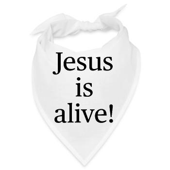 Jesus is alive - Bandana - Weiß - Vorne