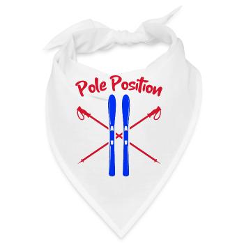 Pole Position, Skiurlaub, Skisaison, Slalom - Bandana - Weiß - Vorne