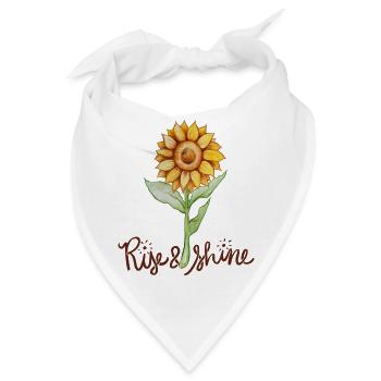 aufgehen und Sonnenblume leuchten - Bandana - Weiß - Vorne