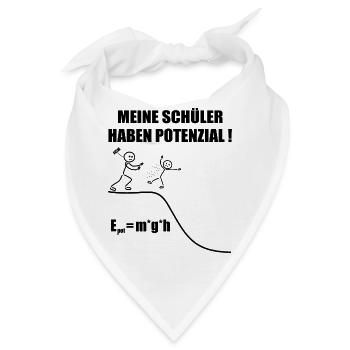 Physiklehrer Nerd lustiges Wisschenschaft Geschenk - Bandana - Weiß - Vorne