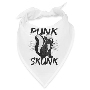 Punk Skunk Stinktier - Bandana - Weiß - Vorne