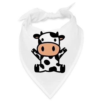 Kuh Kühe - Bandana - Weiß - Vorne
