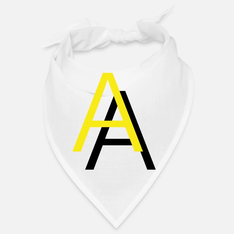AA jaune noir lettres lettres Bandana