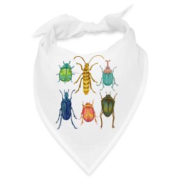 Bunte Kaefer Sammlung - Bandana - Weiß - Vorne