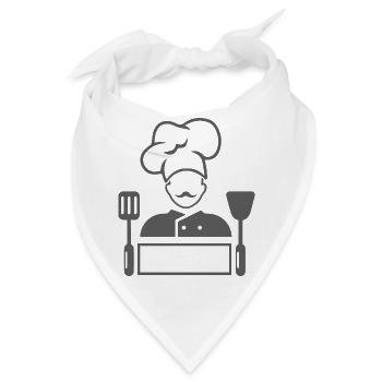 Kochen backen Food - Bandana - Weiß - Vorne