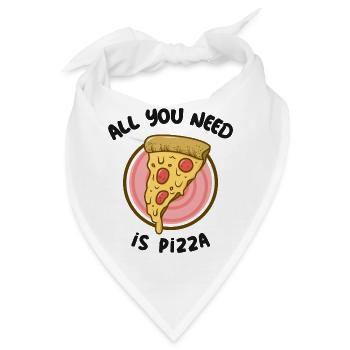 Pizza Pizza - Bandana - Weiß - Vorne