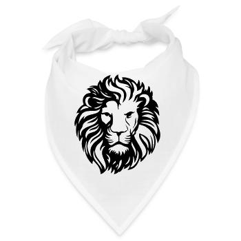 löwe - Bandana - Weiß - Vorne
