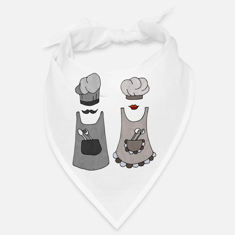Kochen und kochen - Bandana - Weiß