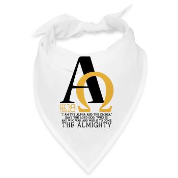 ICH BIN das Alpha und Omega - Bandana - Weiß - Vorne
