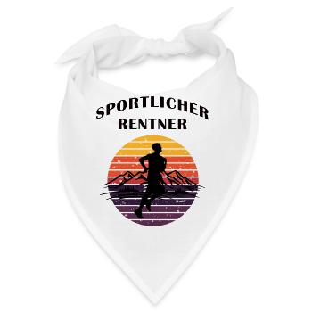 Sportlicher Rentner Jogger - Bandana - Weiß - Vorne