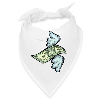Großes Geld, das zu Ihnen für Reichtum und Wohlstand fliegt. - Bandana - Weiß - Vorne