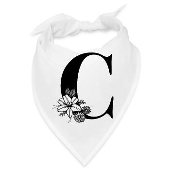 Buchstabe C - Bandana - Weiß - Vorne