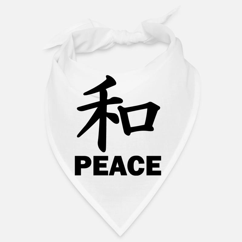 Peace Peace kanji japanese script blemish text 'PEACE Bandana