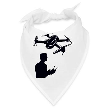 Drohne Mann mit Fernsteuerung - Bandana - Weiß - Vorne