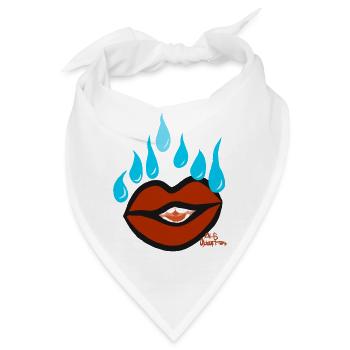 Lippen auf der Suche nach Tränen v6 00 - Bandana - Weiß - Vorne