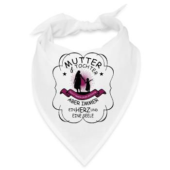 Mutter und Tochter - Bandana - Weiß - Vorne