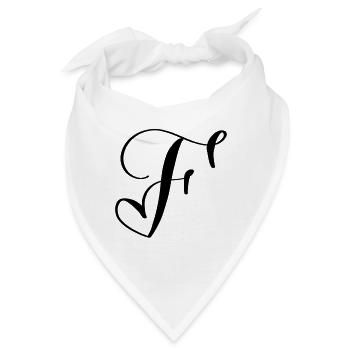 Herz F - Bandana - Weiß - Vorne