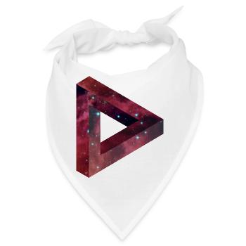 Dreieck Illusion im Galaxy Stil - Bandana - Weiß - Vorne