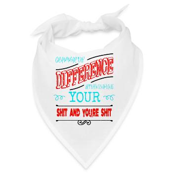funny quote article writer write birthday - Bandana - Weiß - Vorne