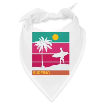 Surfing Surfboard Surfer Geschenksidee - Bandana - Weiß - Vorne
