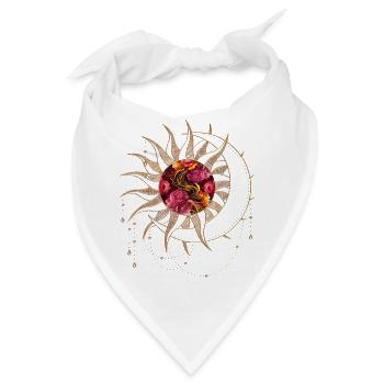 Wunderschönes, elegantes florales Design - Bandana - Weiß - Vorne