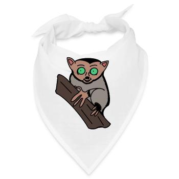 Konrad der Koboldmaki - Bandana - Weiß - Vorne