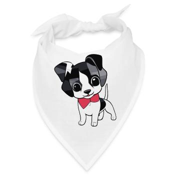 Cute Beautiful Chibi Dog - Bandana - Weiß - Vorne