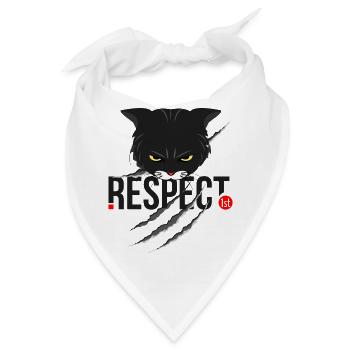 Katzenliebhaber Geschenke | Wütende Katzen | Ernsthafte Katze - Bandana - Weiß - Vorne