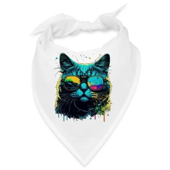 Cool cat - Bandana - Weiß - Vorne