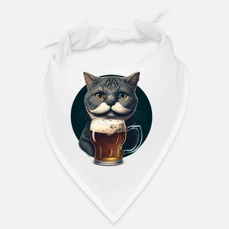 Katze mit Bier Bandana