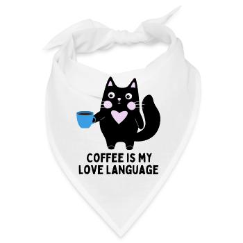 nicht morgens, mürrisch am Morgen, brauche einen Kaffee - Bandana - Weiß - Vorne