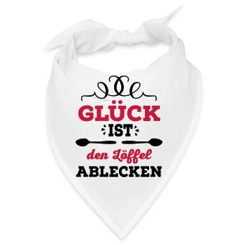Löffel ablecken - Bandana - Weiß - Vorne