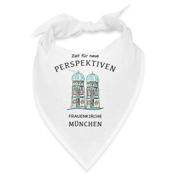 München, Wahrzeichen Dom, Frauenkirche, Bayern - Bandana - Weiß - Vorne