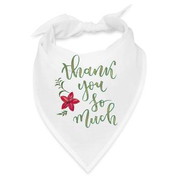 thank you so much - Bandana - Weiß - Vorne