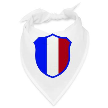 france wappen - Bandana - Weiß - Vorne